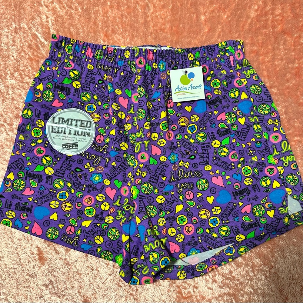NWT Soffe from Action Accents shorts S limited edition print; 100% cotton